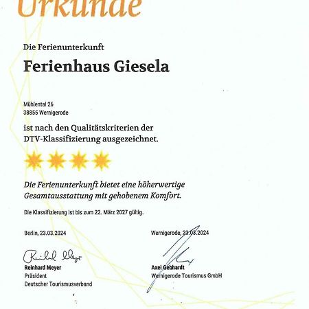 Ferienhaus Giesela **** Wernigerode Ngoại thất bức ảnh